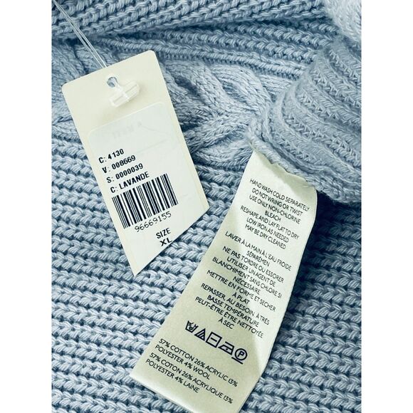 ~ NEW! XL Anthropologie Knit Sweater Dress Skater Mini Lavender Long Sleeve NWT - Picture 7 of 16